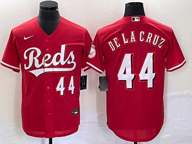 Men's Cincinnati Reds #44 Elly De La Cruz Number Red Cool Base Stitched Baseball Jersey 1,We sell and wholesale Men's Cincinnati Reds #44 Elly De La Cruz Number Red Cool Base Stitched Baseball Jersey 1 on line form chian!